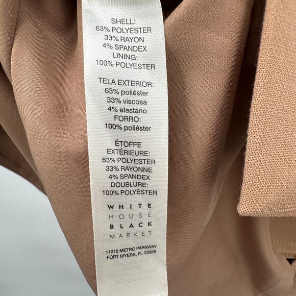 WHITE HOUSE BLACK MARKET Tan & Black Colorblock Skirt // 2 - Picture 9 of 12